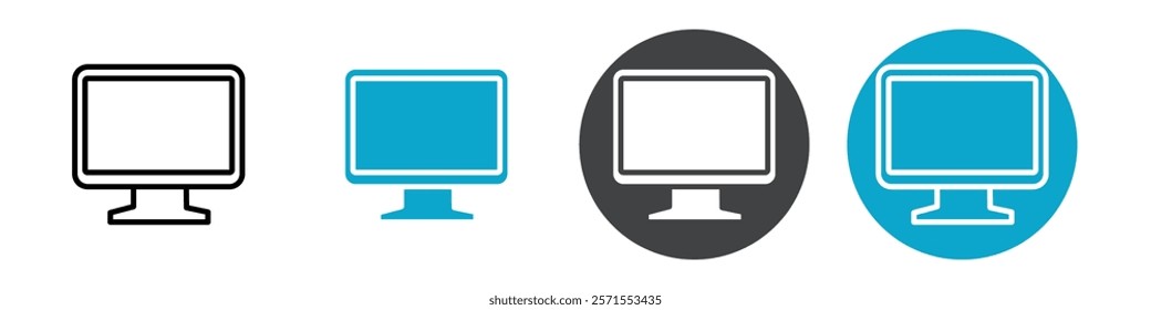 monitor icon Vector illustration in black
