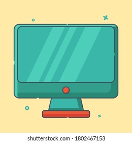 monitor icon vector illustration, can be used as an icon on a website or something else.