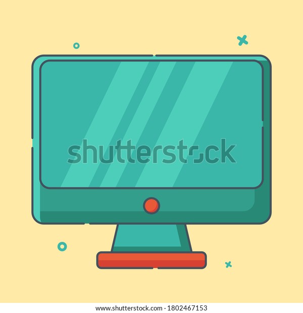 monitor icon vector illustration, can be\
used as an icon on a website or something\
else.