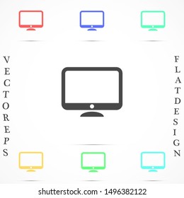 Monitor Icon Vector Illustration Design Electronic realistic set of Monitor Icon Vector, laptop, tablet, smartphone - Stock Vector illustration Device icons: smart phone, Monitor Icon Vector