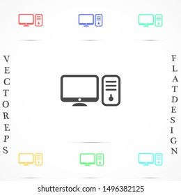 Monitor Icon Vector Illustration Design Electronic realistic set of Monitor Icon Vector.