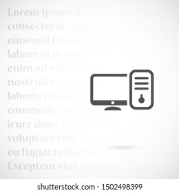 Monitor Icon Vector Illustration Design Electronic realistic set of Monitor Icon Vector, laptop, tablet, smartphone - Stock Vector illustration Device icons: smart phone, Monitor Icon Vector
