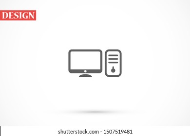Monitor Icon Vector Illustration Design Electronic realistic set of Monitor Icon Vector, laptop, tablet, smartphone - Stock Vector illustration Device icons: smart phone, Monitor Icon Vector