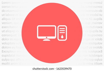 Monitor Icon Vector Illustration Design Electronic realistic set of Monitor Icon Vector, laptop, tablet, smartphone - Stock Vector illustration Device icons: smart phone, Monitor Icon Vector