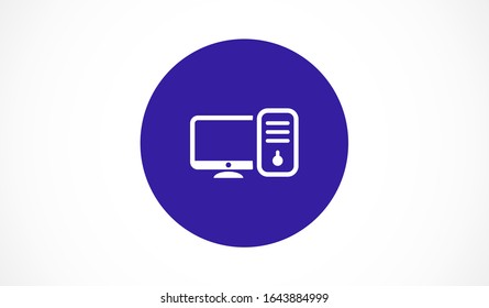 Monitor Icon Vector Illustration Design Electronic realistic set of Monitor Icon Vector, laptop, tablet, smartphone - Stock Vector illustration Device icons: smart phone, Monitor Icon Vector