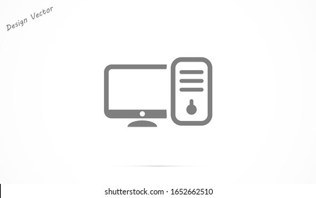 Monitor Icon Vector Illustration Design Electronic realistic set of Monitor Icon Vector, laptop, tablet, smartphone - Stock Vector illustration Device icons: smart phone, Monitor Icon Vector