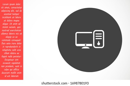 Monitor Icon Vector Illustration Design Electronic realistic set of Monitor Icon Vector, laptop, tablet, smartphone - Stock Vector illustration Device icons: smart phone, Monitor Icon Vector