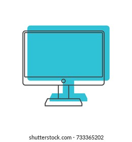 Monitor icon vector illustration for design and web isolated on white background. Flat monitor vector object for label web and advertising
