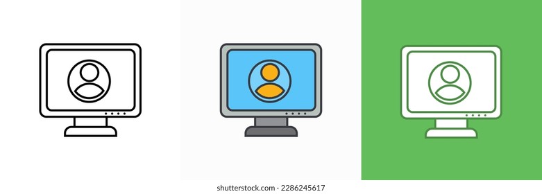 Monitor Icon Vector Illustration, Displaying Clarity and Visual Performance