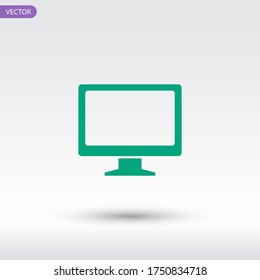 monitor Icon. Vector illustration EPS 10.