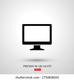 monitor Icon. Vector illustration EPS 10.
