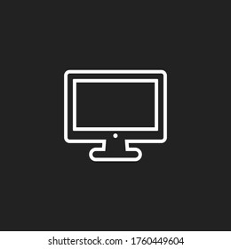 monitor Icon. Vector illustration EPS 10.