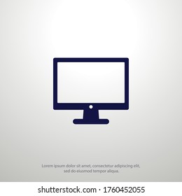 monitor Icon. Vector illustration EPS 10.