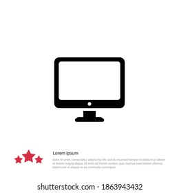 monitor icon. Vector illustration EPS 10.