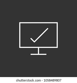 Monitor Icon, Vector Illustration, EPS10. 