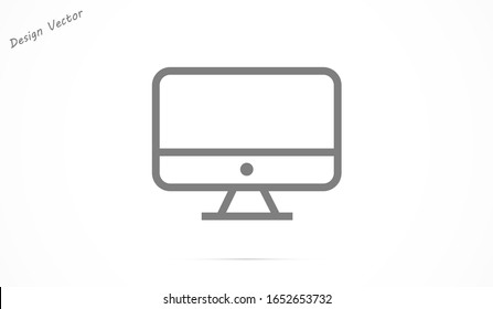 Monitor icon, vector illustration. Monitor icon Flat design eps 10, screen and magnifying glass vector Monitor icon vector logo template design illustration, vector style