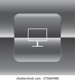 Monitor icon, vector illustration. Flat design style