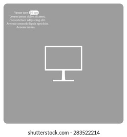 Monitor icon, vector illustration. Flat design style
