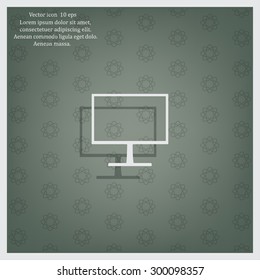 Monitor icon, vector illustration. Flat design style