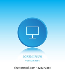 Monitor icon, vector illustration. Flat design style