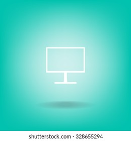 Monitor icon, vector illustration. Flat design style