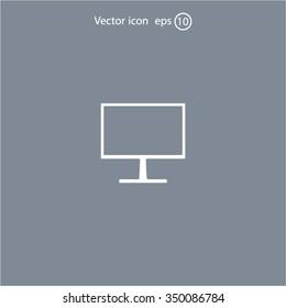 Monitor icon, vector illustration. Flat design style