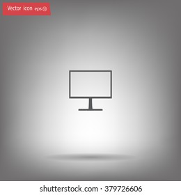 Monitor icon, vector illustration. Flat design style