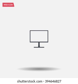Monitor icon, vector illustration. Flat design style