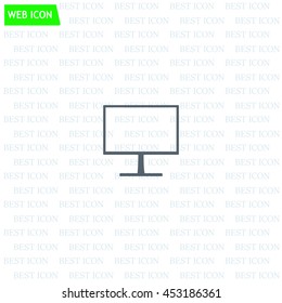 Monitor icon, vector illustration. Flat design style