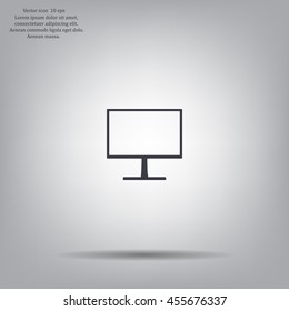Monitor icon, vector illustration. Flat design style