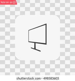 Monitor icon, vector illustration. Flat design style