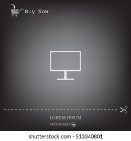 Monitor icon, vector illustration. Flat design style
