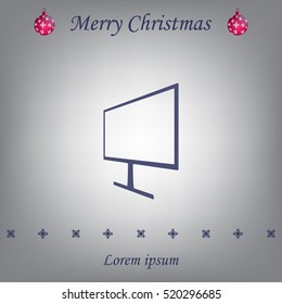 Monitor icon, vector illustration. Flat design style