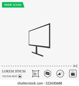 Monitor icon, vector illustration. Flat design style