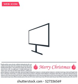 Monitor icon, vector illustration. Flat design style