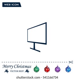 Monitor icon, vector illustration. Flat design style
