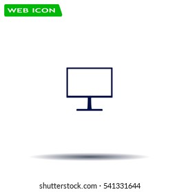 Monitor icon, vector illustration. Flat design style