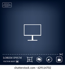 Monitor icon, vector illustration. Flat design style