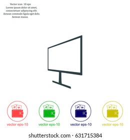 Monitor icon, vector illustration. Flat design style