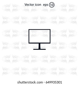 Monitor icon, vector illustration. Flat design style