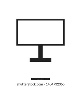 Monitor Icon Vector Illustration Logo Template