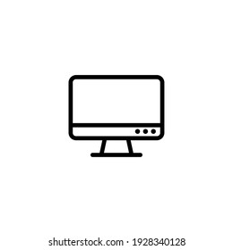Monitor icon vector illustration logo template for many purpose. Isolated on white background.