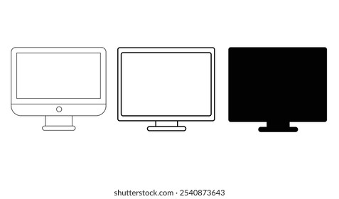 Monitor icon vector illustration write