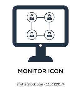 Monitor icon vector isolated on white background, Monitor transparent sign