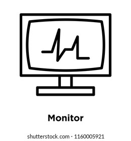 Monitor icon vector isolated on white background, Monitor transparent sign , line or linear sign, element design in outline style