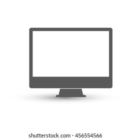 Monitor icon vector isolated on white background. dekstop symbol for your design, logo, application, presentation, UI
