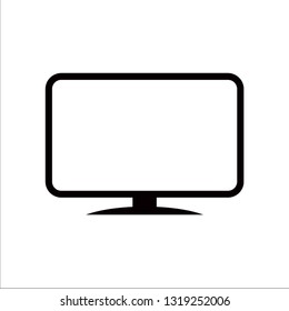monitor icon vector line art style