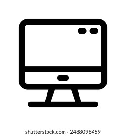monitor icon. vector line icon for your website, mobile, presentation, and logo design.