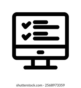 monitor icon. vector line icon for your website, mobile, presentation, and logo design.