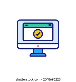 Monitor icon in vector. Logotype